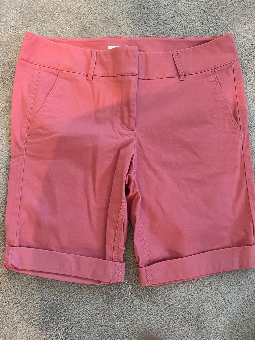 LOFT Bermuda Shorts Trio in Navy, Green & Coral - Picture 3 of 4